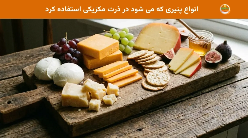 انواع پنیری که می شود در ذرت مکزیکی استفاده کرد انواع پنیری که می شود در ذرت مکزیکی استفاده کرد