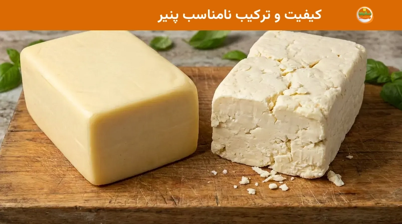 کیفیت و ترکیب نامناسب پنیر