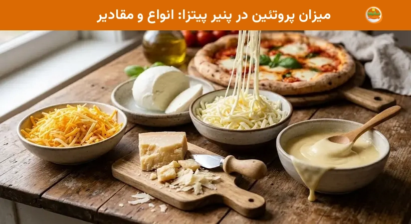 میزان پروتئین در پنیر پیتزا: انواع و مقادیر میزان پروتئین در پنیر پیتزا: انواع و مقادیر